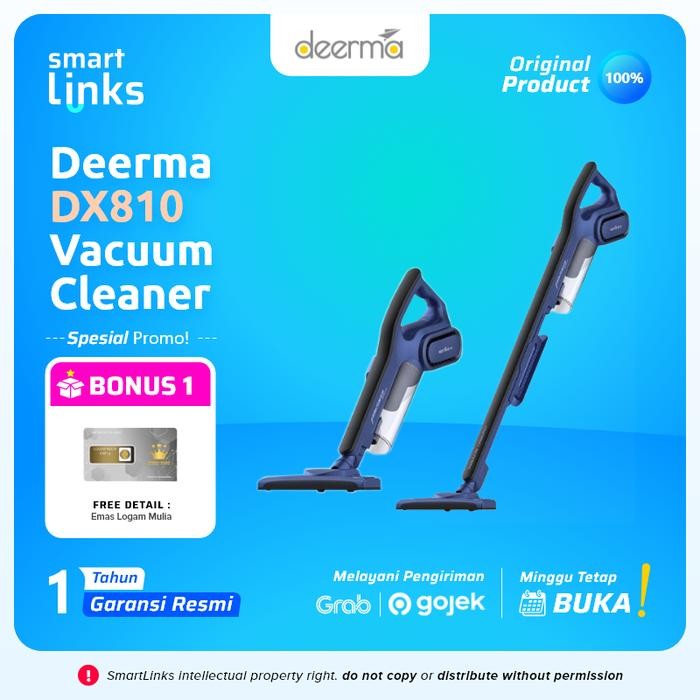 Deerma DX810 Vacum Vacuum Cleaner Derma Penghisap Debu Lantai 600W