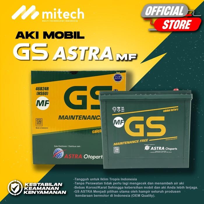 GS MF ASTRA AKI KERING MOBIL DAIHATSU TARUNA NS60 - 12V / 45AH