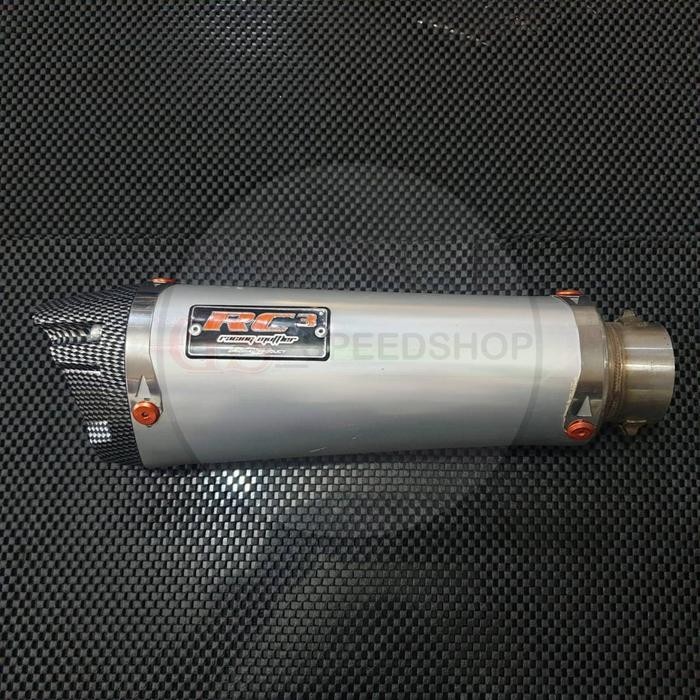 Bisa Grab Silencer Silencer Selenser Slenser Muffler Knalpot Rc3 4T 4 Tak Universal Tipe Oval Rs