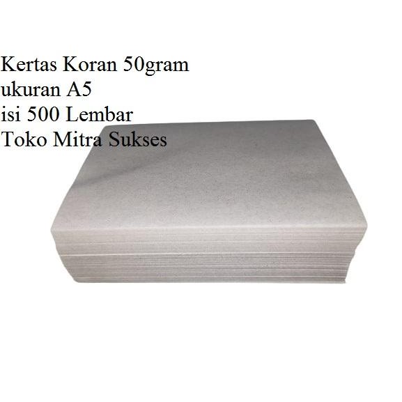 

Pilihan- Kertas Koran A5 50Gram Isi 500 Lembar