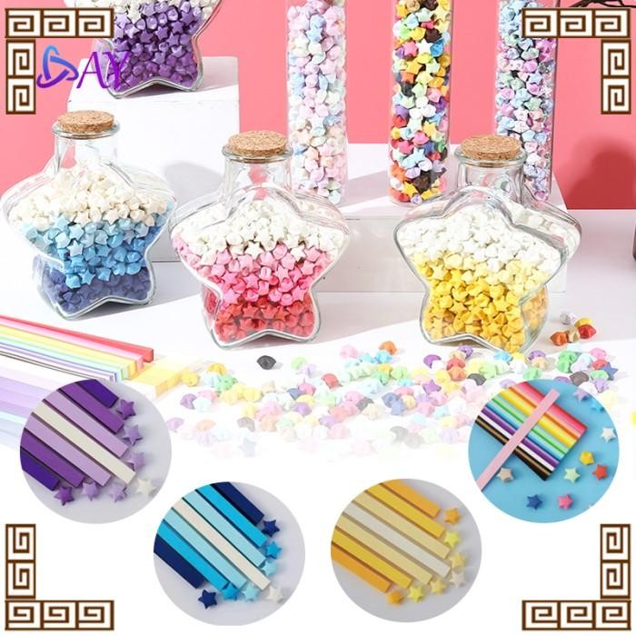 

Pilihan- 540Pcs Origami Bintang/Origami Star Paper/Lucky Star Craft Handmade