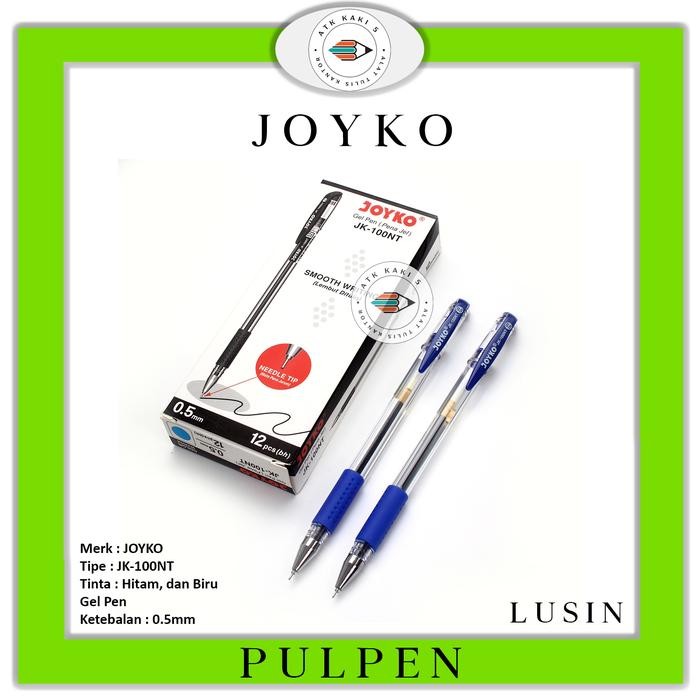 

JOYKO - Pulpen - Gel Pen JK-100NT Hitam - Biru 0.5mm - Lusin