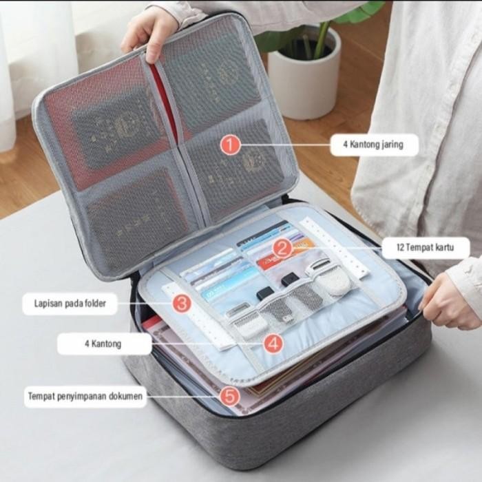

TAS DOKUMEN ANTI AIR STORAGE BOX FILE 3 DIGIT PASSWORD TRAVEL BAG LOCK