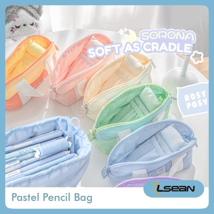 

TEMPAT PENSIL BENTUK TAS MINI AESTHETIC PASTEL COLORFUL BAG MULTIFUNGSI ORGANIZER POUCH ZIPPER SOFT