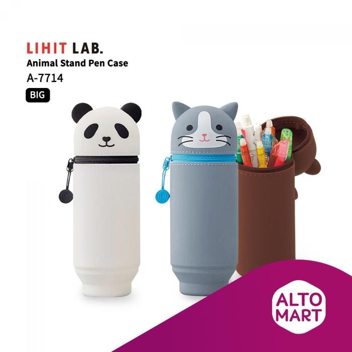 

LIHIT LAB A-7714 ANIMAL PUNILABO STAND PEN CASE BIG TEMPAT KOTAK PENSIL KARAKTER