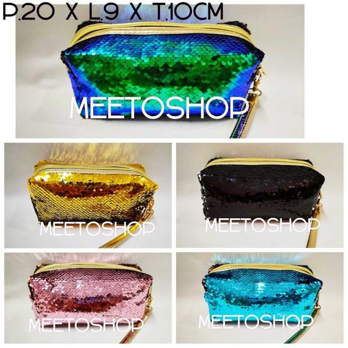 

TEMPAT PENSIL SEQUIN BERUBAH WARNA PENCIL CASE ANAK POUCH TAS KOSMETIK