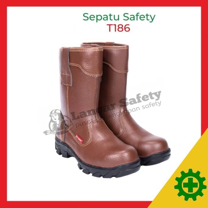 SEPATU SAFETY RED PARKER T-186 ORIGINAL - SAFETY SHOES RED PARKER T-18