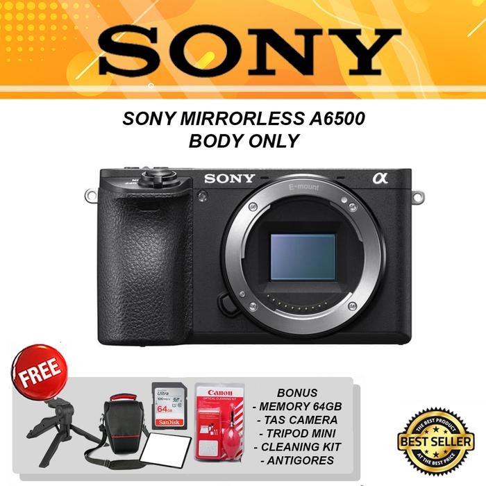 SONY ALPHA A6500 BODY - KAMERA MIRRORLESS ORIGINAL A 6500 ORIGINAL Shopeseler