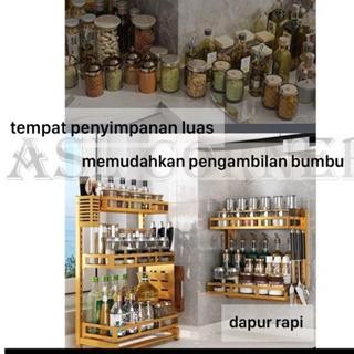 RAK BUMBU DAPUR SS304 GOLD/TMPT BUMBU TEMBOK DAPUR/TMPT BUMBU MEJA DPR