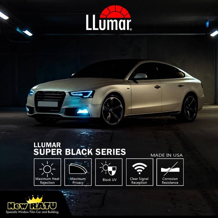 Kaca Film LLumar Super Black 7 Tahun garansi