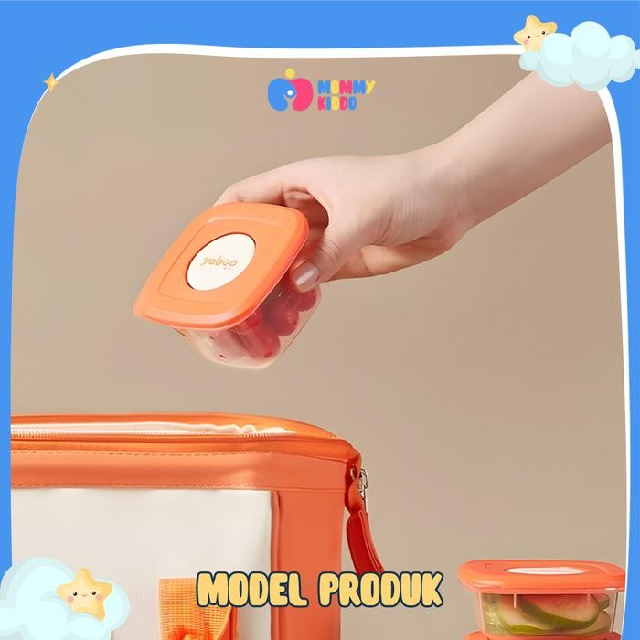 Yoboo Food Storage Container Mpasi Baby Tempat Mpasi Container Mpasi Tahan Panas Wadah Mpasi Bayi