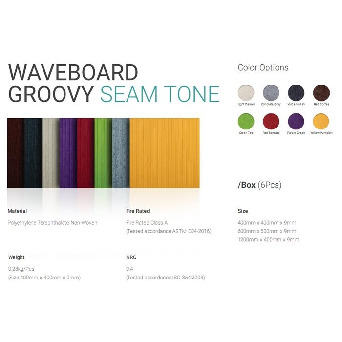 Panel Akustik / WaveBoard Groovy seam tone Panel Akustik Peredam Gema Ruangan Studio Musik