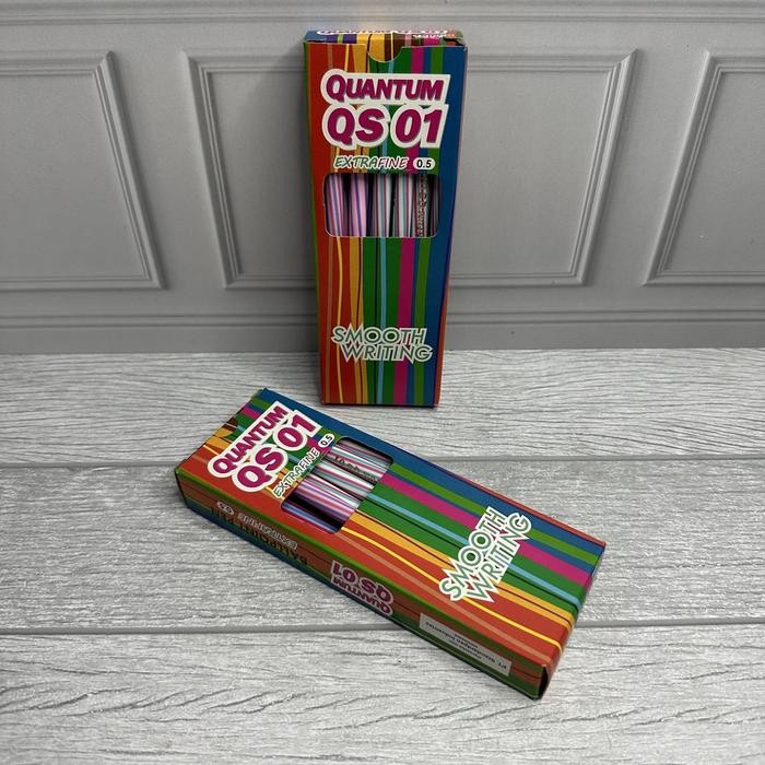 

New SELUSIN ( 12 PCS ) Pulpen Lilin Ulir Quantum QS 01 0.5mm