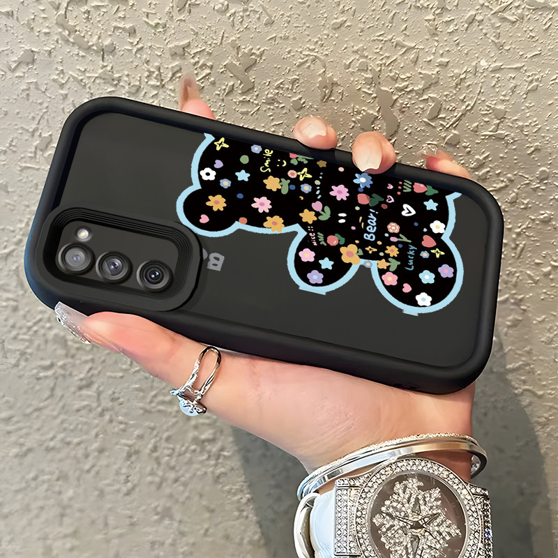 Casing Hp Untuk Samsung S24 FE S20 FE Samsung S21 FE Case Beruang bunga Softcase Silikon Kesing Rasa