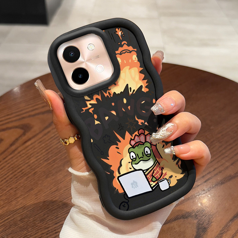 Casing Untuk VIVO Y28 2024 Case Softcase Kesing Situasi pekerja saat ini pola Casing silikon Cantik 