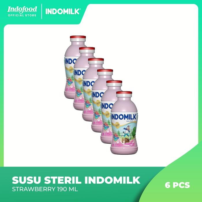 

Pilihan- 6 Pcs - Indomilk Strawberry Botol 190 Ml