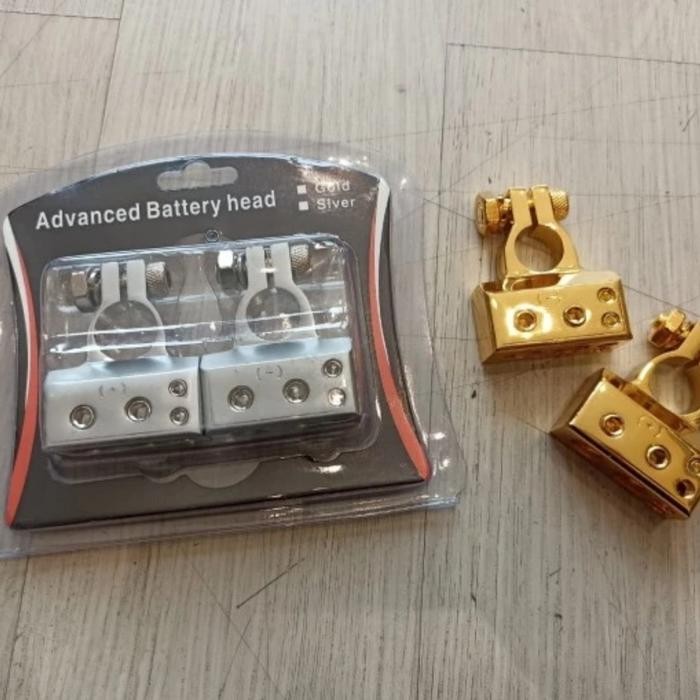 Ready Quick Release Kepala Aki Mobil - Kepala Aki Mobil Gold / Silver