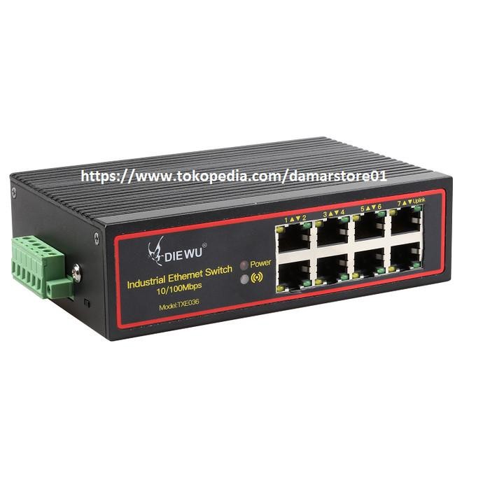 DIEWU Industrial Ethernet Switch Hub 10/100 Mbps