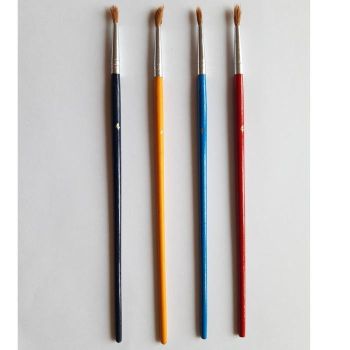 

GROSIR TERMURAH Paint Brush Kuas Cat Air WARNA Painting Brushes No.4 Kuas Cat Minyak Kuas Lukis Gambar Canvas Akrilik Acrylic NO 4 - HB88