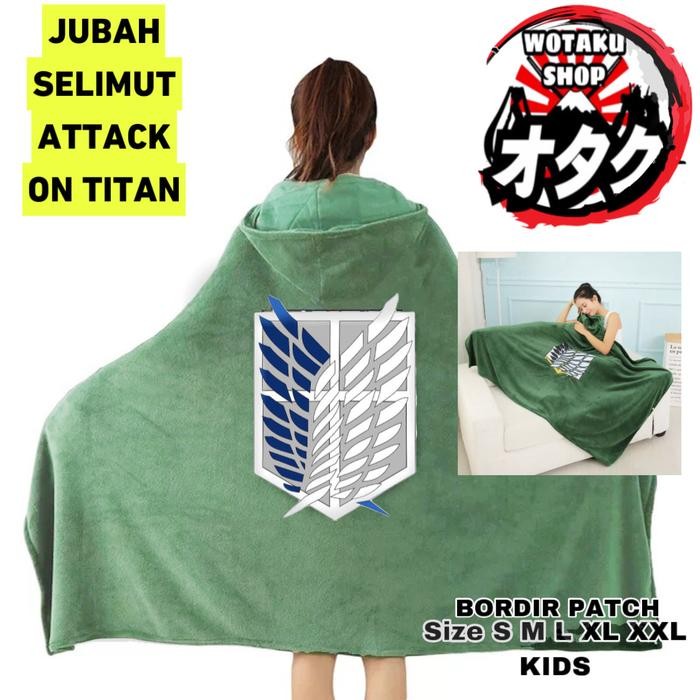 Jubah selimut attack on titan hangat import