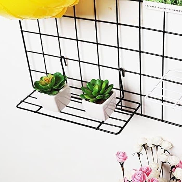 

OJ Tatakan Besi HITAM Rak Gantung Besi Mesh Wire Grid Aksesoris