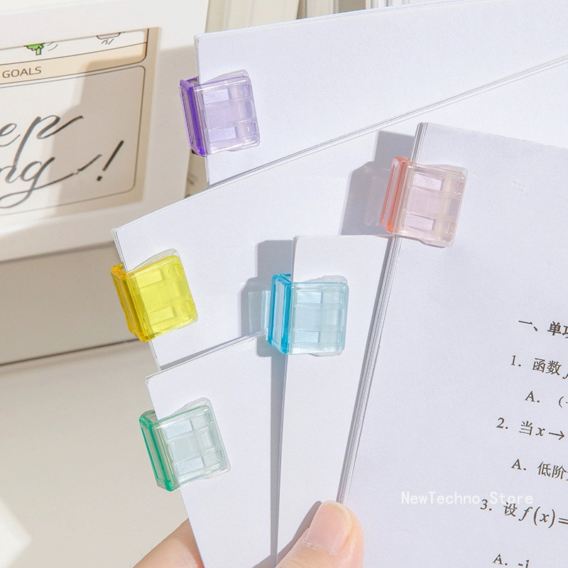 

Kawaii A4 Paper Binder Clips Jelly Color Paperclips File Documents Tickets Holder Bookmarks Index