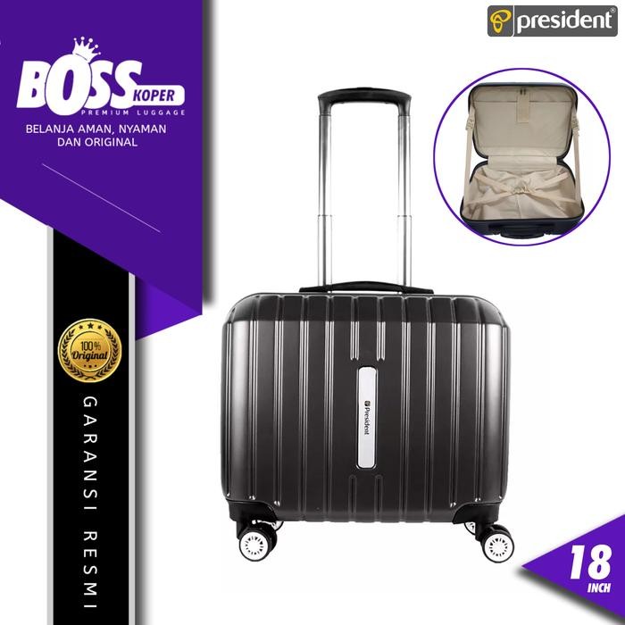 Koper Hardcase 18 Inch President (C014) Kabin/Small + Tempat Laptop