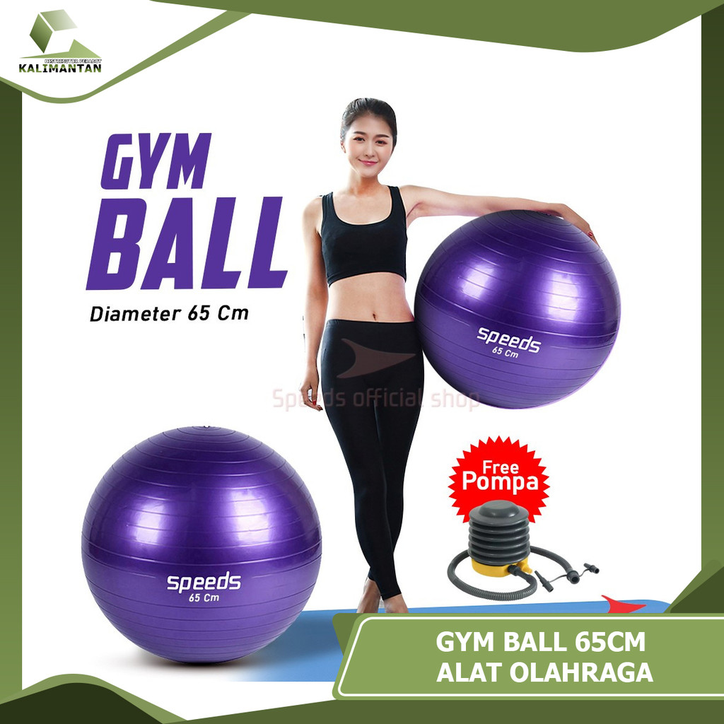 Gym Ball Speeds 65cm Alat Bola Fitness Multifungsi Yoga