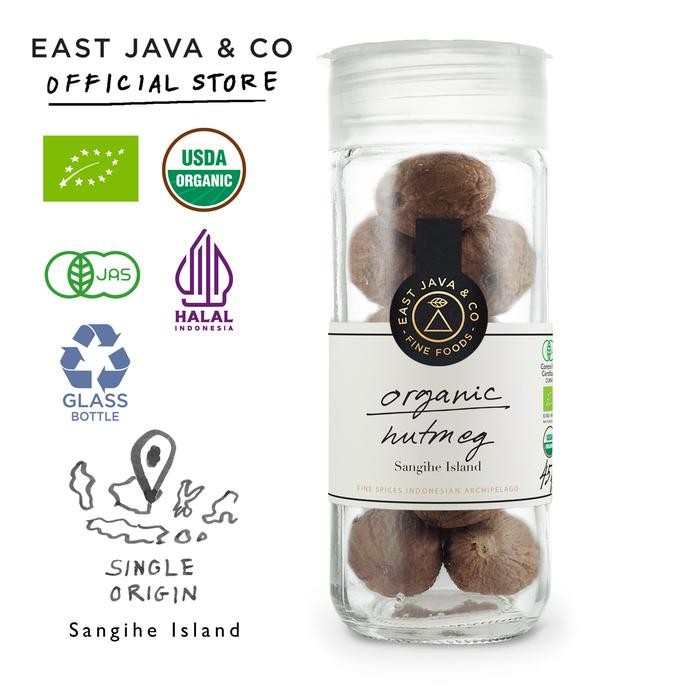 

ASLI East Java & Co Organic Whole Nutmeg - 45g (Biji Pala Utuh Organik) READY STOCK