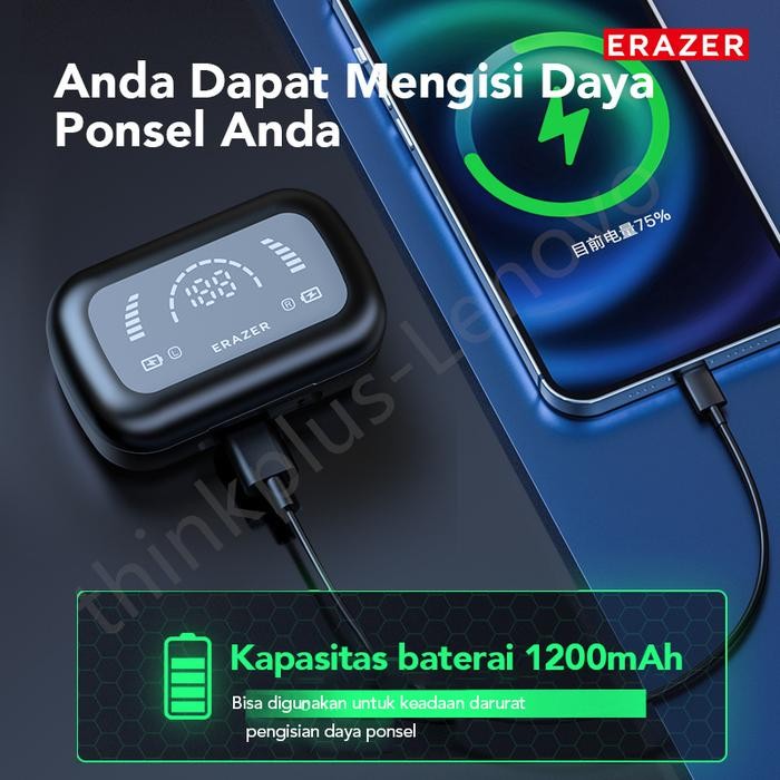 Lenovo Lp3 Pro Bluetooth Headphones Tws Wireless Led Display Earphones