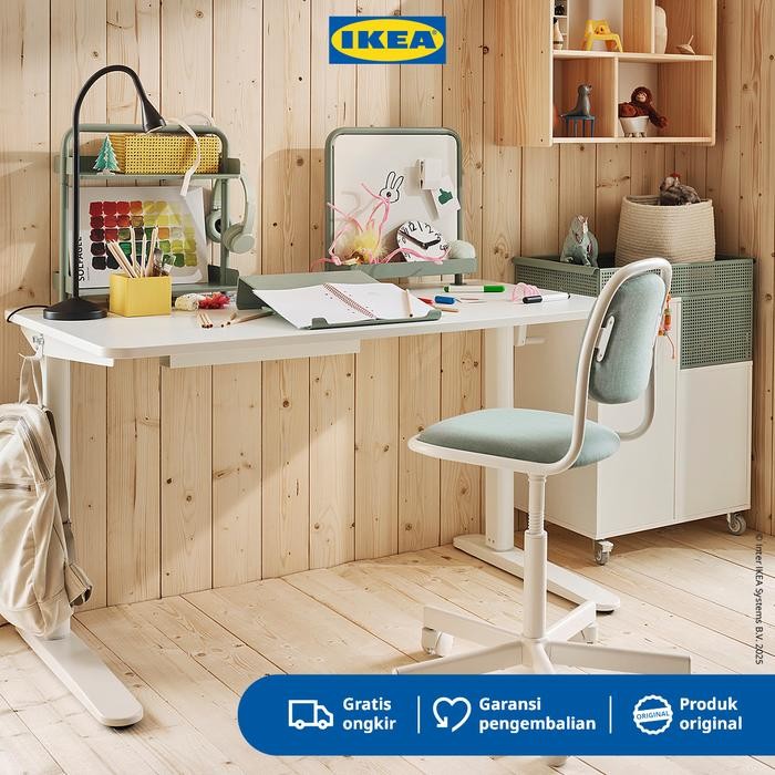 IKEA ORFJALL Kursi Kantor / Kerja Putar Minimalis Kuat Hijau Muda Kayu Meja