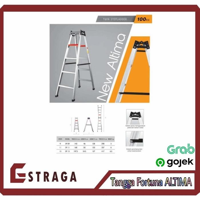 Ready Tangg Fortuna Altima/Tangga Lipat Alumunium Fortuna Tinggi 2 Meter