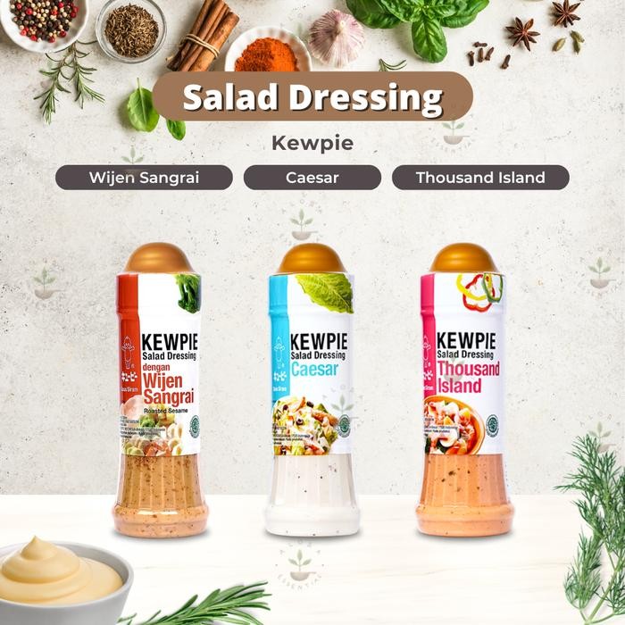 

Kewpie Salad Dressing 200 ml - Saus Siram Wijen Sangrai Thousand Island Caesar Tomat Pedas 200ml -