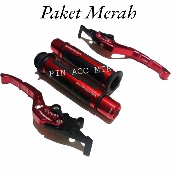 Ready PAKET VARIASI PNP PCX150/PCX160 HANGRIP GAS BARRACUDA + HANDLE REM