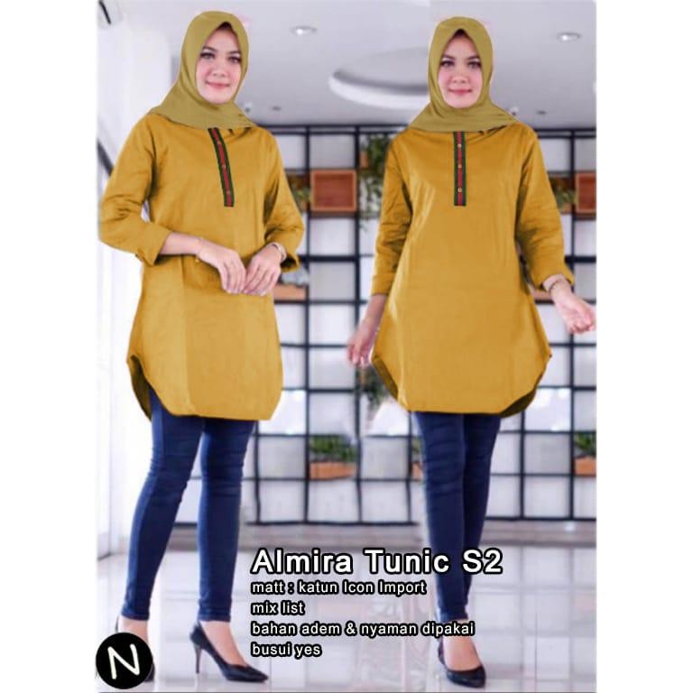 Almira Tunic, pakaian atasan tunic jumbo termurah fashion muslimah 59