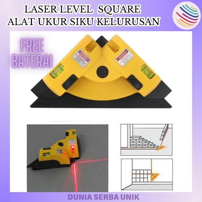 DSU - Laser Level Square Laser Line Alat Ukur Siku Kelurusan Permukaan Lantai Dinding Waterpass
