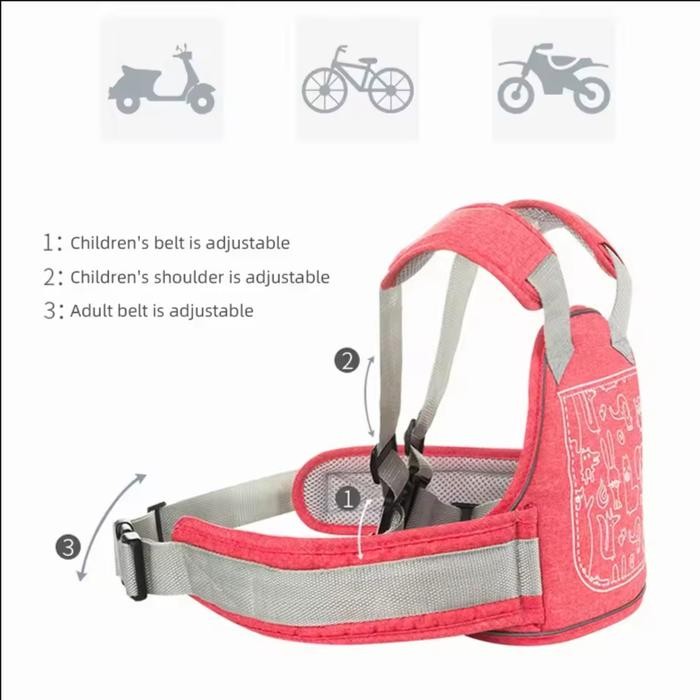 Sabuk Pengaman Boncengan Motor Sepeda Anak Rompi Gendongan Bonceng Safety Belt Adjuster Depan