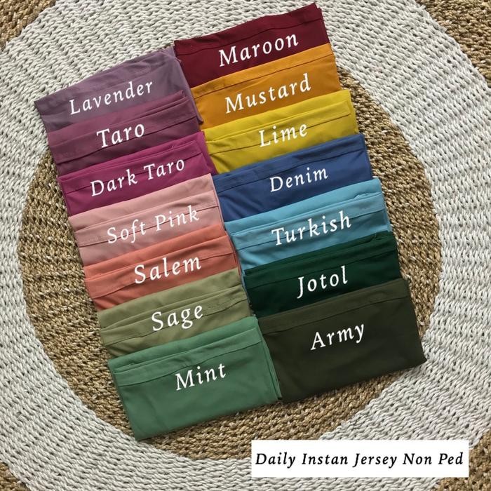 Sedia DAILY INSTAN NON PED UKURAN M JERSEY PREMIUM / HIJAB INSTAN SYRIA NON PET / JILBAB SIRIA