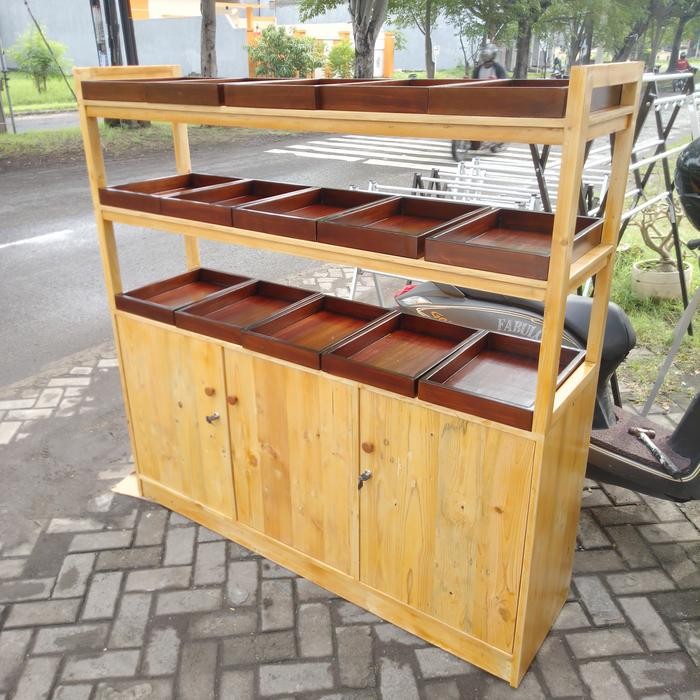 Ready Rak Display Roti / Etalase Roti Jati Belanda