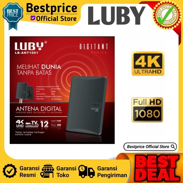 ANTENA DIGITAL TV LUBY LB -ANT1001 4K FULL HD OUTDOR INDOR ANT1001