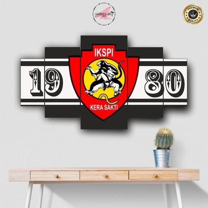 Hiasan Dinding Pencak Silat IKSPI Kera Sakti 1 SET Pajangan Dinding Poster kayu 5 pcs