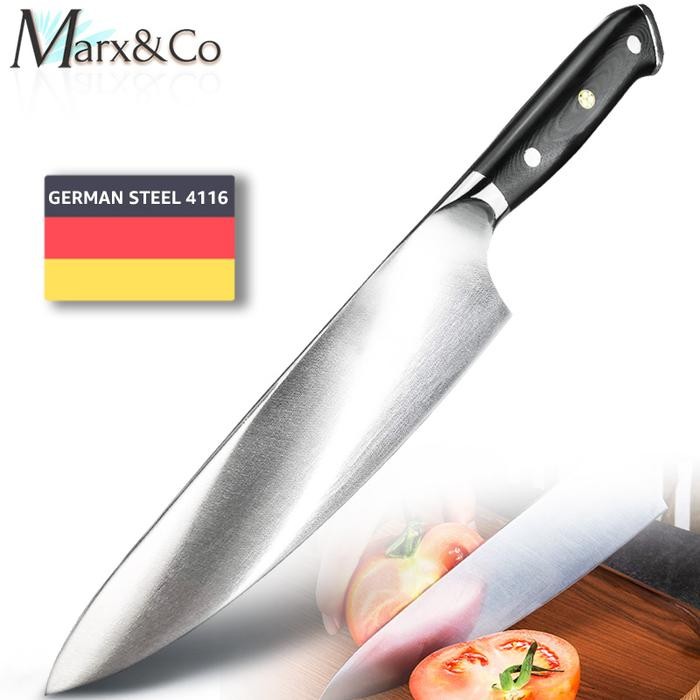 Kitchen Knife 8 inch Professional Chef Knife High Carbon 4116 German Stainless Steel Santoko Cleaver