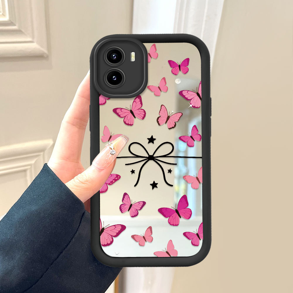 Casing Hp Untuk VIVO Y15S Y01 Y01A Y15A Y15C Cermin Softcase Case Phone Kesing Kupu 1258 JZ