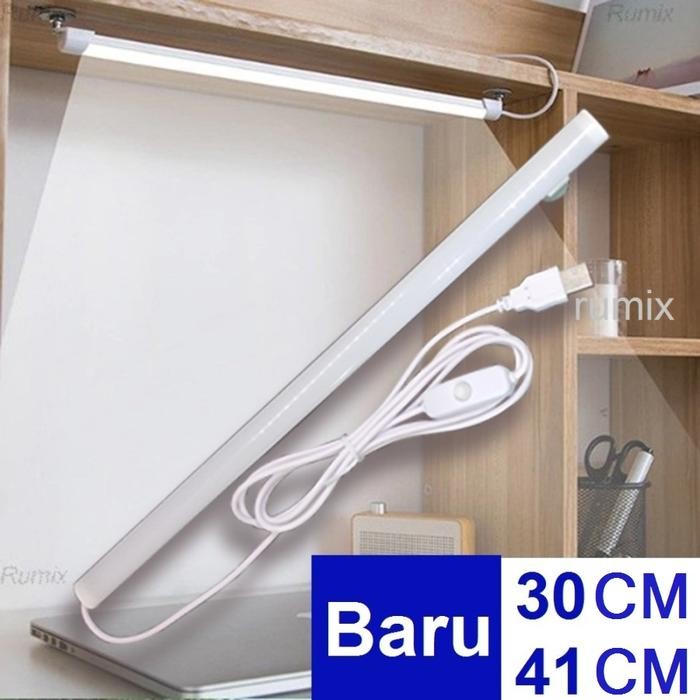 Lampu Neon T5 Panjang LED USB Lampu Belajar Rechargeable Lampu Darurat