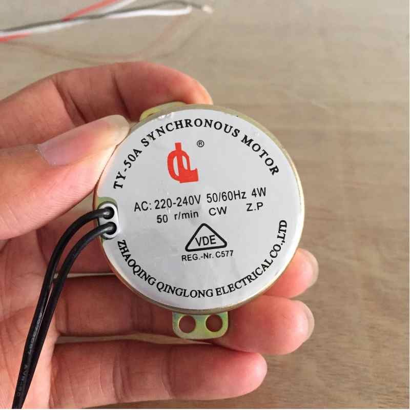 1Pcs TY-50A barber shop turn lamp small motor, 4W hairdressing turn lamp dedicated synchronous motor