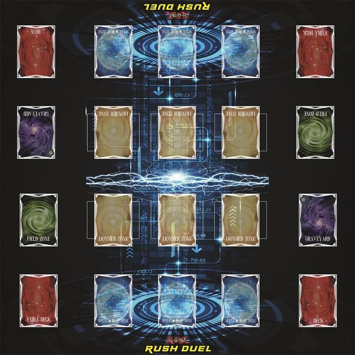 RUSH DUEL YUGIOH DECK PLAYMATE DOUBLE SIDE 2 PLAYERS KODE 634