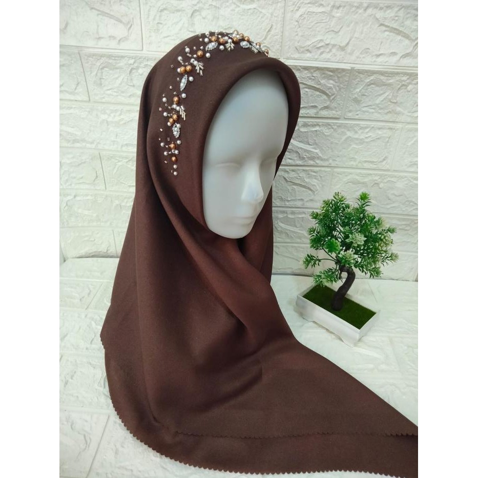 Top HIJAB SEGI EMPAT PAYET SINAR GLOWING LASERCUT / HIJAB SEGI EMPAT MEWAH / HIJAB