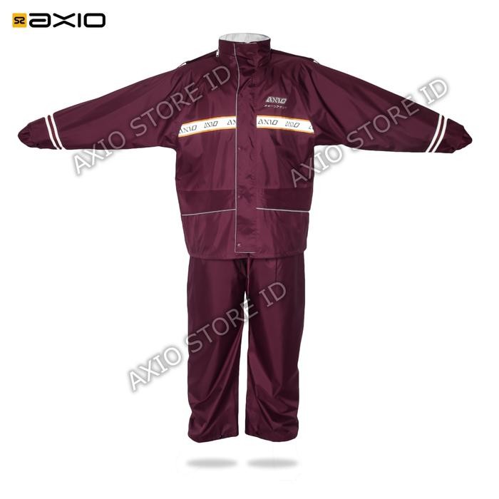 Promo Jas Hujan Axio Jumbo Merah Maroon Original Waterproof
