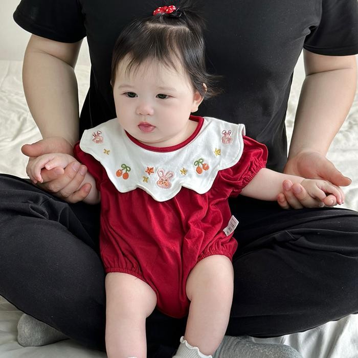 Promo Set Jumper Bayi Free Bandana Jumpsuit Romper Bayi Newborn Baju Bayi Baru Lahir Jumpsuit Polos