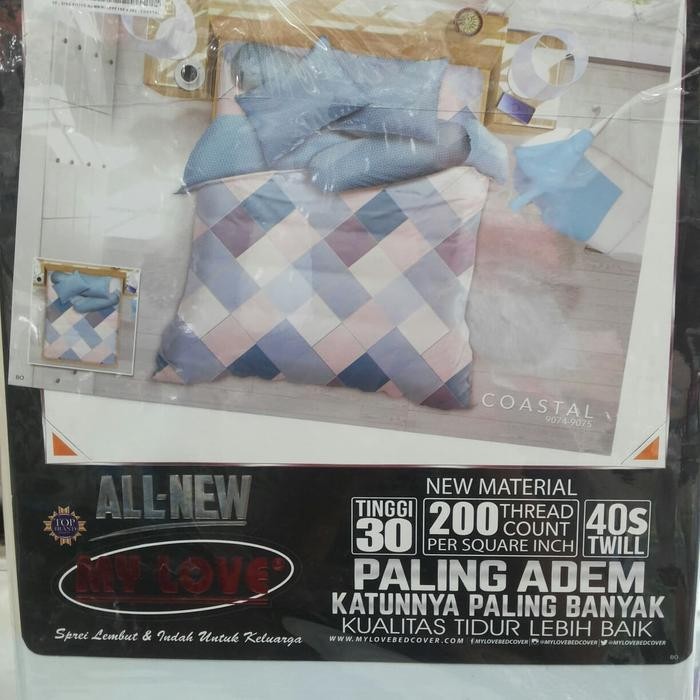 Sprei My Love ukuran 180 X 200 X 30 cm Sprei Katun My Love